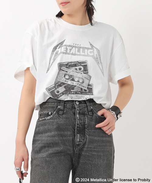 GOOD ROCK SPEED（グッドロックスピード）の「【GOOD ROCK SPEED / グッドロックスピード】METALLICA cassette tape（Tシャツ/カットソー・レディース・ホワイト・FREE）」の6枚目の写真