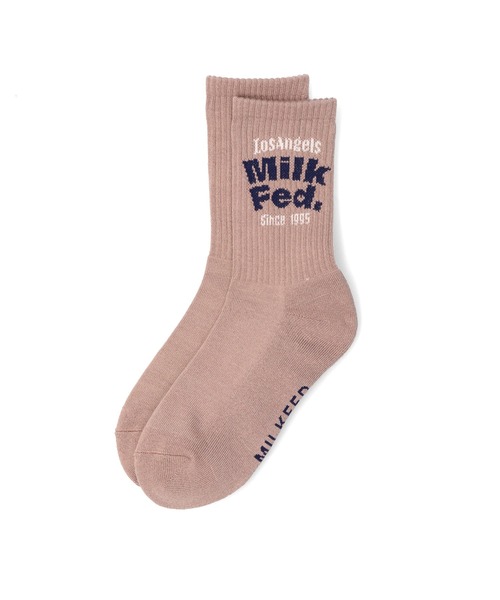 MILKFED.(ミルクフェド)の「ARCH LOGO SOCKS(ソックス/靴下・レディース・ベージュ/ホワイト/ブラック・ONE SIZE)」の5枚目の写真