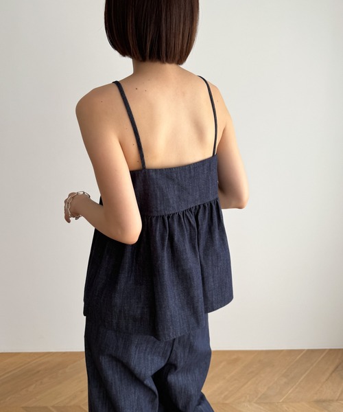 CANAL JEAN(キャナルジーン)の「El mar NON FADEデニムキャミ(キャミソール・レディース・ブラック/インディゴブルー・ONE SIZE)」の6枚目の写真