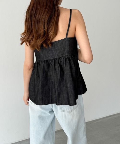 CANAL JEAN(キャナルジーン)の「El mar NON FADEデニムキャミ(キャミソール・レディース・ブラック/インディゴブルー・ONE SIZE)」の11枚目の写真