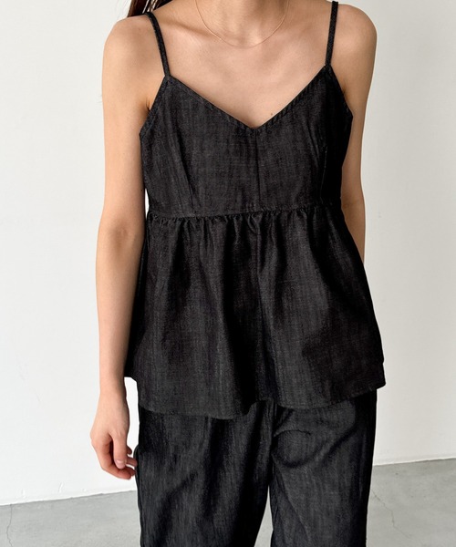 CANAL JEAN(キャナルジーン)の「El mar NON FADEデニムキャミ(キャミソール・レディース・ブラック/インディゴブルー・ONE SIZE)」の13枚目の写真