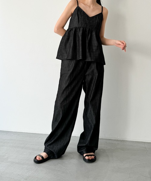 CANAL JEAN(キャナルジーン)の「El mar NON FADEデニムキャミ(キャミソール・レディース・ブラック/インディゴブルー・ONE SIZE)」の14枚目の写真