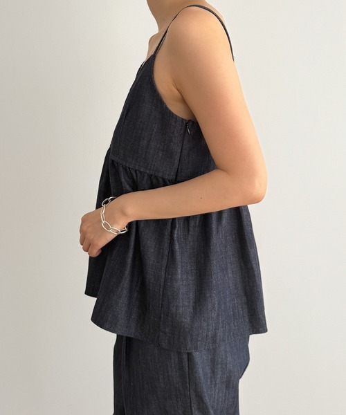 CANAL JEAN(キャナルジーン)の「El mar NON FADEデニムキャミ(キャミソール・レディース・ブラック/インディゴブルー・ONE SIZE)」の16枚目の写真