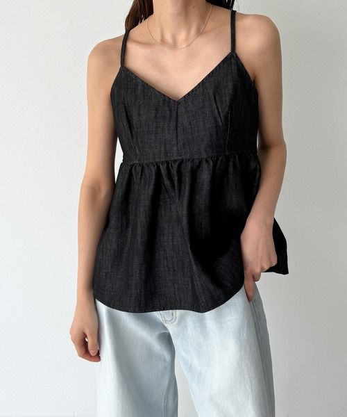 CANAL JEAN(キャナルジーン)の「El mar NON FADEデニムキャミ(キャミソール・レディース・ブラック/インディゴブルー・ONE SIZE)」の21枚目の写真