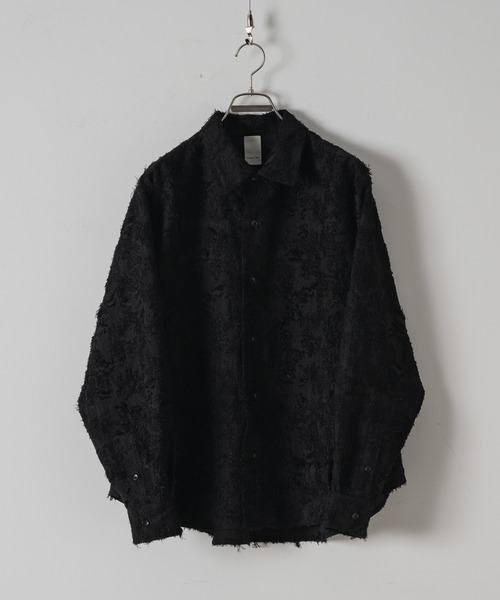 CASPER JOHN(キャスパージョン)の「Various loose shirts -flower fringe-/バリアスルーズシャツ -フラワーフリンジ-(シャツ/ブラウス・メンズ・カーキ/ブラック/アイボリー・LARGE/MEDIUM/SMALL/X-SMALL)」の4枚目の写真