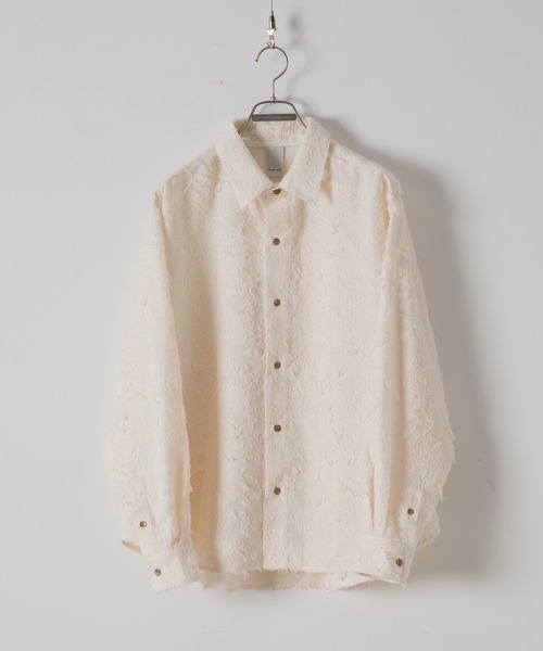 CASPER JOHN(キャスパージョン)の「Various loose shirts -flower fringe-/バリアスルーズシャツ -フラワーフリンジ-(シャツ/ブラウス・メンズ・カーキ/ブラック/アイボリー・LARGE/MEDIUM/SMALL/X-SMALL)」の12枚目の写真