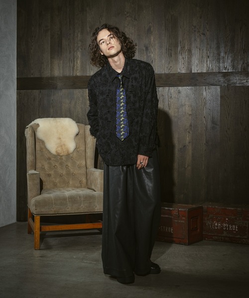 CASPER JOHN(キャスパージョン)の「Various loose shirts -flower fringe-/バリアスルーズシャツ -フラワーフリンジ-(シャツ/ブラウス・メンズ・カーキ/ブラック/アイボリー・LARGE/MEDIUM/SMALL/X-SMALL)」の10枚目の写真