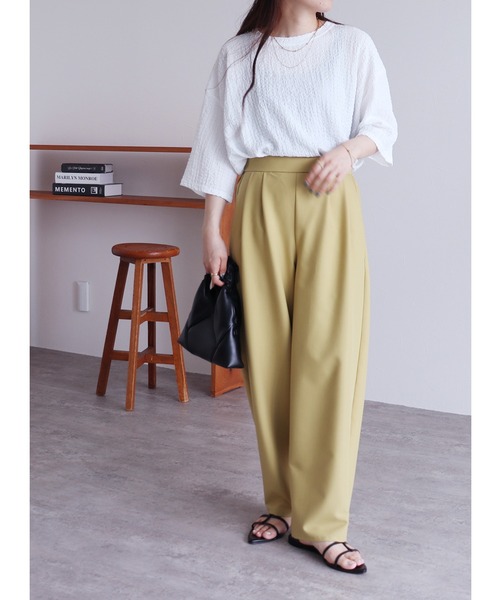 reca(レカ)の「カットシャーリングデザイン半袖プルオーバー(シャツ/ブラウス・レディース・ライム/アクア/ホワイト/ブラック・FREE)」の16枚目の写真