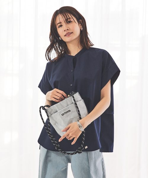 abahouse mavie（アバハウスマヴィ）の「【OUTDOOR】 Tyvek x PVC Bucket（ショルダーバッグ・レディース・ブラック/グレー・フリー）」の5枚目の写真