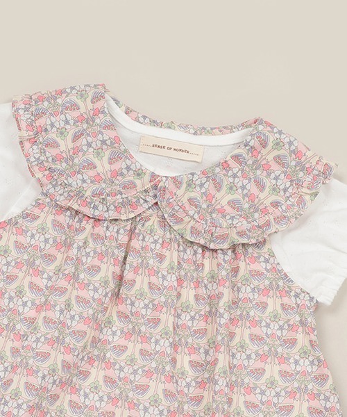 【セール】Strawberry Feastエプロンつきショートオール【日本製】(ロンパース)|sense of wonder(センスオブワンダー) 【セール】Strawberry Feastエプロンつきショートオール【日本製】(ロンパース)|sense of wonder(センスオブワンダー)