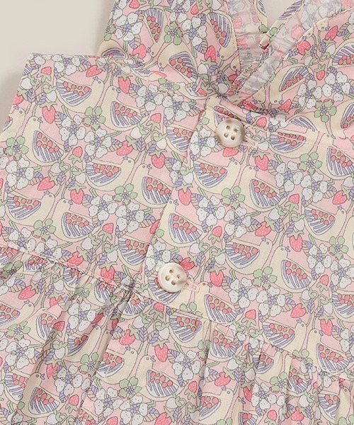 【セール】Strawberry Feastエプロンつきショートオール【日本製】(ロンパース)|sense of wonder(センスオブワンダー) 【セール】Strawberry Feastエプロンつきショートオール【日本製】(ロンパース)|sense of wonder(センスオブワンダー)