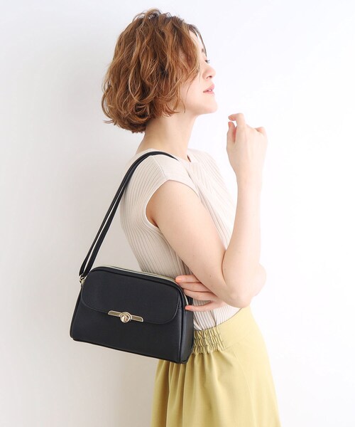 grove（グローブ）の「◆【人間工学】フラップバーヒネリ2層ショルダー（ショルダーバッグ・レディース・アイボリー/シルバー/ブラック/ライトグレー・00）」の11枚目の写真