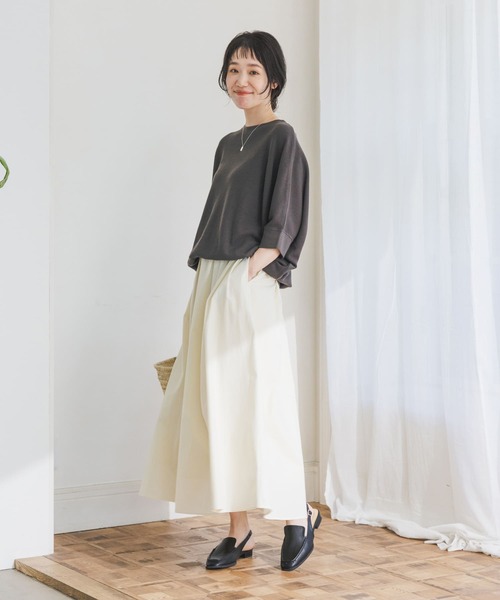 ギャザーボリュームスカート POPPY ベージュ URBAN RESEARCH DOORS（アーバンリサーチドアーズ）の「ギャザー