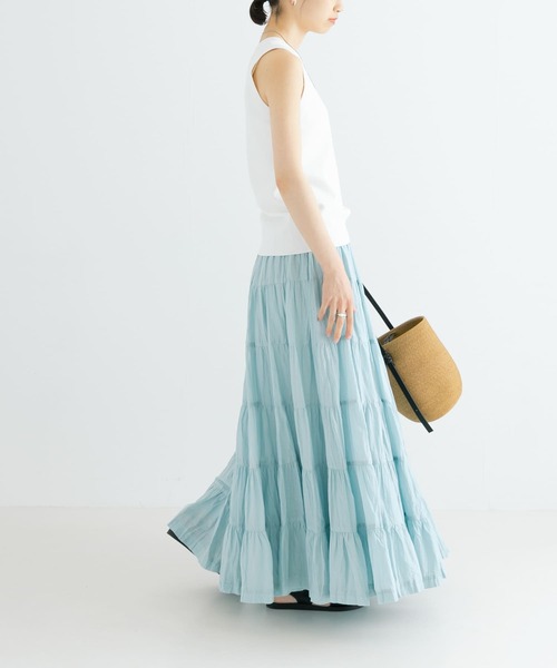 URBAN RESEARCH（アーバンリサーチ）の「ハイゲージノースリーブニット（タンクトップ・レディース・ホワイト/ブラウン/ネイビー・FREE）」の8枚目の写真