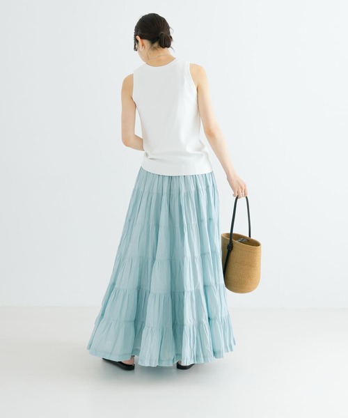 URBAN RESEARCH（アーバンリサーチ）の「ハイゲージノースリーブニット（タンクトップ・レディース・ホワイト/ブラウン/ネイビー・FREE）」の10枚目の写真