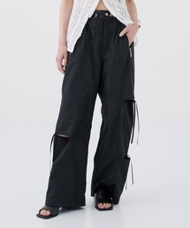 スリットナイロンパンツ