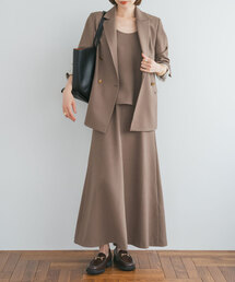 Noble | ウールMIXツイルレイヤードワンピース(ワンピース)