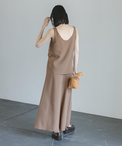 Noble（ノーブル）の「ウールMIXツイルレイヤードワンピース（ワンピース・レディース・ブラック/ブラウン・36/38）」の14枚目の写真