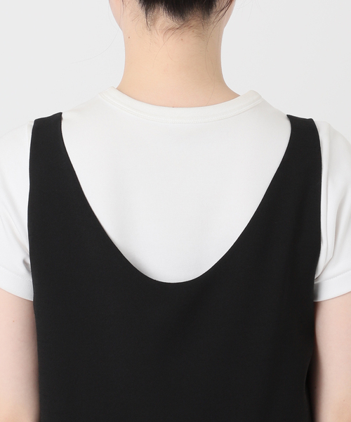 Noble（ノーブル）の「ウールMIXツイルレイヤードワンピース（ワンピース・レディース・ブラック/ブラウン・36/38）」の9枚目の写真