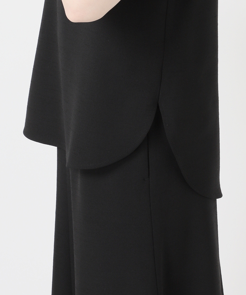 Noble（ノーブル）の「ウールMIXツイルレイヤードワンピース（ワンピース・レディース・ブラック/ブラウン・36/38）」の6枚目の写真