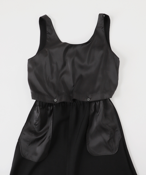 Noble（ノーブル）の「ウールMIXツイルレイヤードワンピース（ワンピース・レディース・ブラック/ブラウン・36/38）」の3枚目の写真