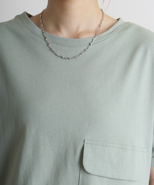 Quelle Chance(ケルシャンス)の「Quelle chance ビッグポケットプルオーバー(Tシャツ/カットソー・レディース・オフホワイト/ライトグリーン/チャコールグレー・M)」の20枚目の写真