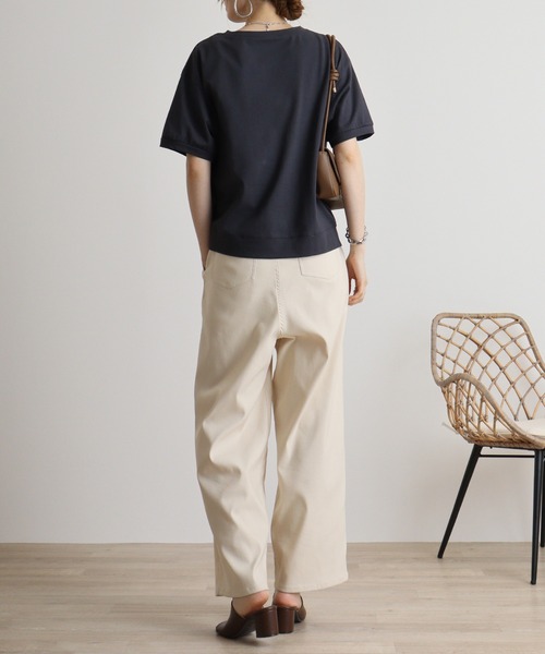 Quelle Chance(ケルシャンス)の「Quelle chance ビッグポケットプルオーバー(Tシャツ/カットソー・レディース・オフホワイト/ライトグリーン/チャコールグレー・M)」の11枚目の写真