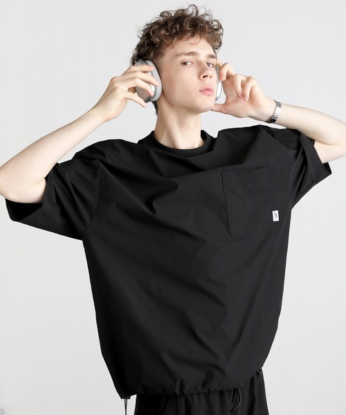 EPIC(エピック)の「SOLOTEX 撥水 ドローコードテックプルオーバー(Tシャツ/カットソー・メンズ・チャコール/ネイビー/ブラック・S/M/L/XL)」の10枚目の写真