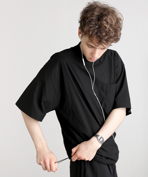 EPIC(エピック)の「SOLOTEX 撥水 ドローコードテックプルオーバー(Tシャツ/カットソー・メンズ・チャコール/ネイビー/ブラック・S/M/L/XL)」の14枚目の写真