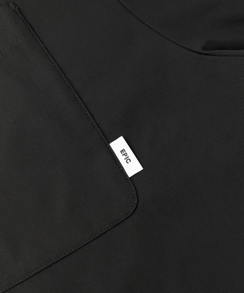 EPIC(エピック)の「SOLOTEX 撥水 ドローコードテックプルオーバー(Tシャツ/カットソー・メンズ・チャコール/ネイビー/ブラック・S/M/L/XL)」の6枚目の写真