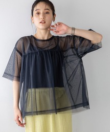 RAGEBLUE | ギャザーレイヤードシアートップス(Tシャツ/カットソー)