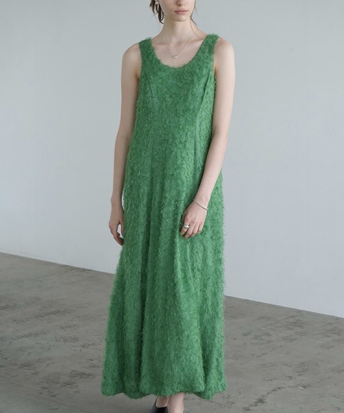 CLANE(クラネ)の「FEATHER FLARE ONEPIECE(ワンピース)」 - WEAR CLANE(クラネ)の「FEATHER FLARE ONEPIECE(ワンピース)」 - WEAR