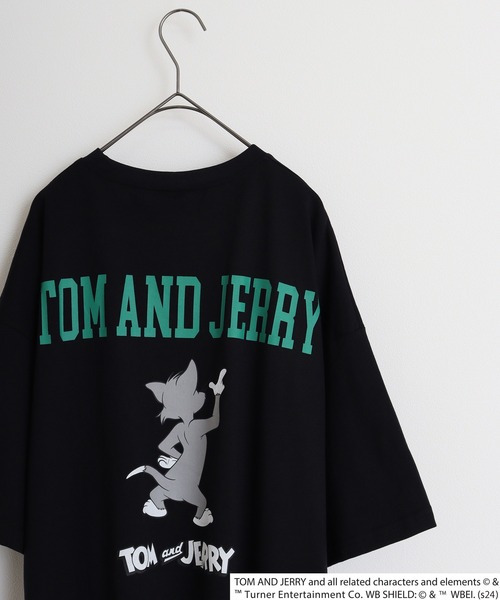 Tom＆Jerry（トムアンドジェリー）の「Tom＆Jerry oversized short sleeve T-shirt / トムとジェリー オーバーサイズ 半袖Tシャツ unisex（Tシャツ/カットソー・メンズ・オフホワイト/ベージュ/ダークグリーン系/ブラック系/チャコール/モカ/ダークグリーン/チャコールグレー/ネイビー系/ホワイト系3/杢グレー/ブラック/ホワイト系2/ホワイト系1/オレンジ/ネイビー・M/XL/L）」の7枚目の写真