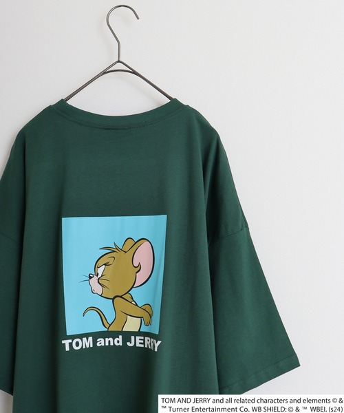 Tom＆Jerry（トムアンドジェリー）の「Tom＆Jerry oversized short sleeve T-shirt / トムとジェリー オーバーサイズ 半袖Tシャツ unisex（Tシャツ/カットソー・メンズ・オフホワイト/ベージュ/ダークグリーン系/ブラック系/チャコール/モカ/ダークグリーン/チャコールグレー/ネイビー系/ホワイト系3/杢グレー/ブラック/ホワイト系2/ホワイト系1/オレンジ/ネイビー・M/XL/L）」の13枚目の写真