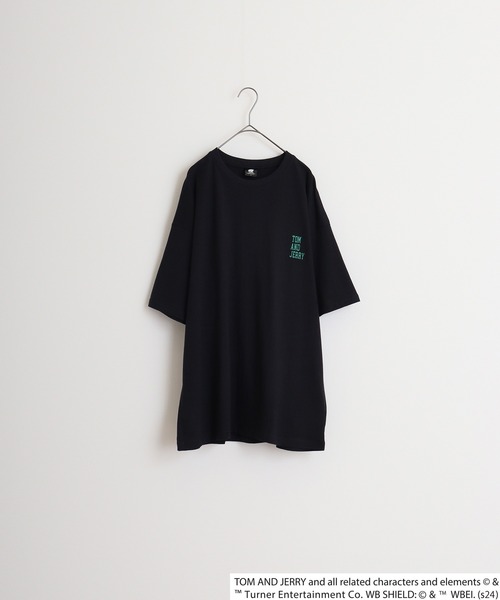 Tom＆Jerry（トムアンドジェリー）の「Tom＆Jerry oversized short sleeve T-shirt / トムとジェリー オーバーサイズ 半袖Tシャツ unisex（Tシャツ/カットソー・メンズ・オフホワイト/ベージュ/ダークグリーン系/ブラック系/チャコール/モカ/ダークグリーン/チャコールグレー/ネイビー系/ホワイト系3/杢グレー/ブラック/ホワイト系2/ホワイト系1/オレンジ/ネイビー・M/XL/L）」の22枚目の写真