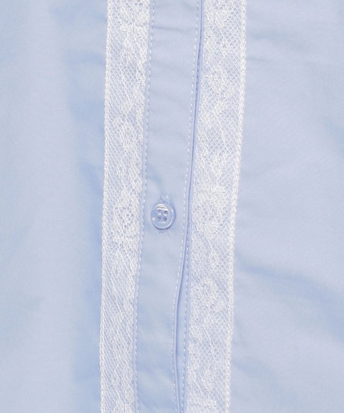 3.3 Field Trip （3.3フィールドトリップ）の「3.3 Field Trip／レースキリカエシャツ（シャツ/ブラウス・レディース・ブルー/ホワイト・FREE）」の4枚目の写真