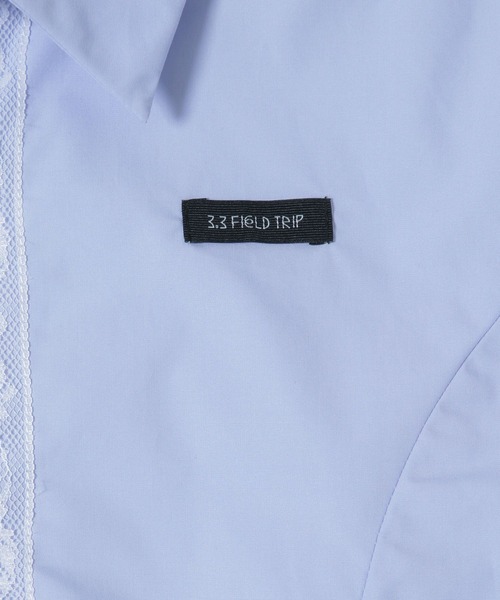 3.3 Field Trip （3.3フィールドトリップ）の「3.3 Field Trip／レースキリカエシャツ（シャツ/ブラウス・レディース・ブルー/ホワイト・FREE）」の3枚目の写真