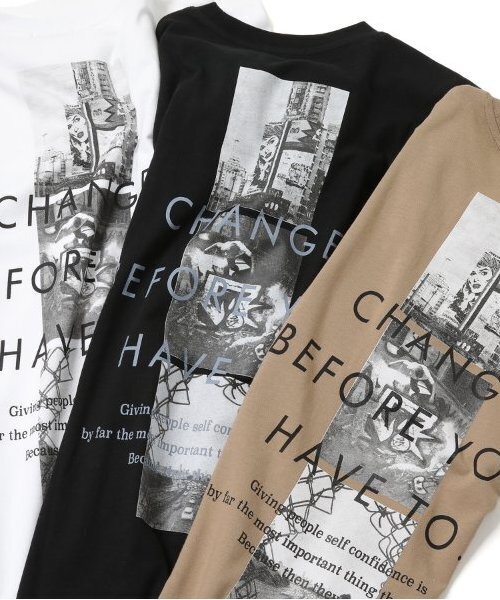 GLAZOS（グラソス）の「【大人向けサイズあり】スリースクエアバックフォト長袖Tシャツ（Tシャツ/カットソー・キッズ・ブラック/ホワイト/ベージュ・140cm/150cm/160cm/170cm）」の7枚目の写真