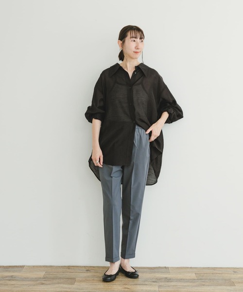 ITEMS URBANRESEARCH（アイテムズ アーバンリサーチ）の「テーパードイージーパンツ（その他パンツ・レディース・チャコールグレー/ライトカーキ/ブラック・FREE）」の6枚目の写真