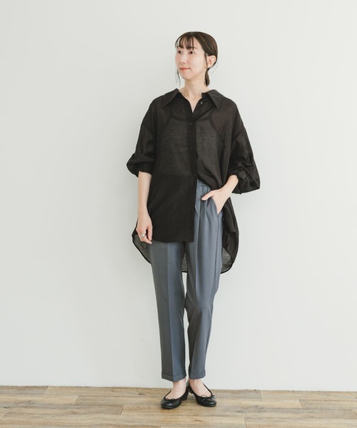 ITEMS URBANRESEARCH（アイテムズ アーバンリサーチ）の「テーパードイージーパンツ（その他パンツ・レディース・チャコールグレー/ライトカーキ/ブラック・FREE）」の7枚目の写真