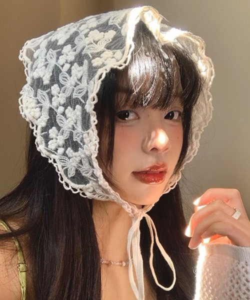[INNEQ] 韓国大人気 ヘッドスカーフ INQ C&M Scarf A'GEM/9 × .kom 『.KOM/ドットケーオーエム』 ヘッドスカーフ