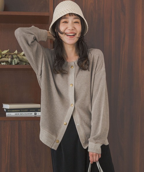 タグ付き　DOORS  タックフライスカーディガン　NAVY 新品◇タックフライスカーディガン《NAVY》◇DOORS ドアーズ