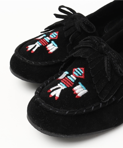 Noubel Voug Relax(ヌーベルヴォーグリラックス)の「Noubel Voug Relax(ヌーベル ヴォーグ リラックス)/インヒールモカシンパンプス(モカシン/デッキシューズ・レディース・キャメル/ブラック・M/L/LL/S)」の6枚目の写真