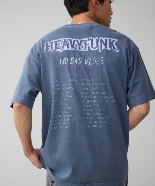 AZUL by moussy（アズールバイマウジー）の「FUNKロックTシャツ（Tシャツ/カットソー・メンズ・ブラック系その他2/ネイビー/ホワイト/ライトブラック/ライトグレー・FREE）」の5枚目の写真