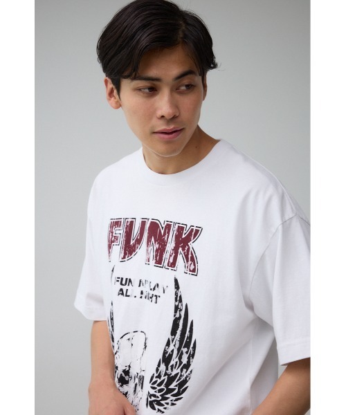 AZUL by moussy（アズールバイマウジー）の「FUNKロックTシャツ（Tシャツ/カットソー・メンズ・ブラック系その他2/ネイビー/ホワイト/ライトブラック/ライトグレー・FREE）」の6枚目の写真