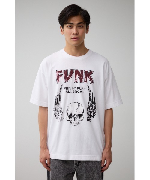 AZUL by moussy（アズールバイマウジー）の「FUNKロックTシャツ（Tシャツ/カットソー・メンズ・ブラック系その他2/ネイビー/ホワイト/ライトブラック/ライトグレー・FREE）」の9枚目の写真