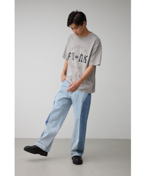 AZUL by moussy（アズールバイマウジー）の「FUNKロックTシャツ（Tシャツ/カットソー・メンズ・ブラック系その他2/ネイビー/ホワイト/ライトブラック/ライトグレー・FREE）」の18枚目の写真