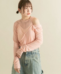 KBF | レイヤードカットアウトトップス(Tシャツ/カットソー)