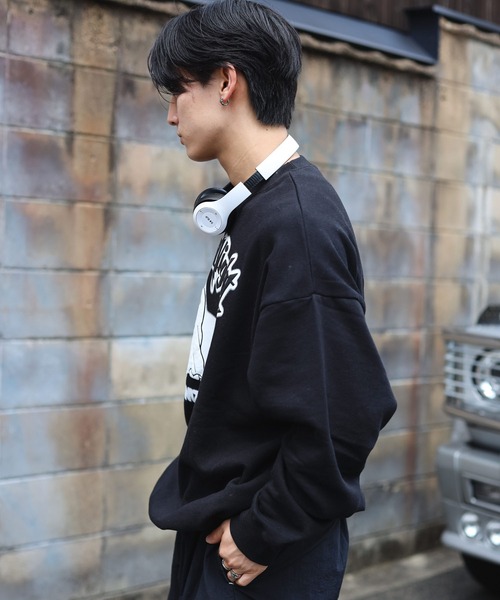 SPINNS（スピンズ）の「ストリート/裏起毛スウェット OBAKE（スウェット・メンズ・ブルー/オフホワイト/アッシュグレー/ブラック・ONESIZE）」の8枚目の写真