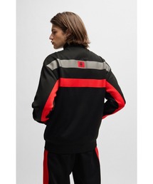 かっこいい☆【Hugo Boss】×Red Bull 袖ロゴ スウェットシャツ HUGO - HUGO x RB zip-up sweatshirt with bull-graphic logo